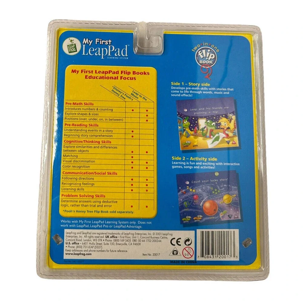 Leap Frog My First LeapPad Leap to‎ the Moon Book & Cartridge NEW Ages 3+